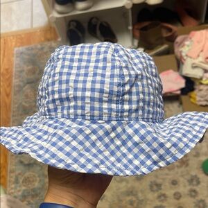 Carter's Blue and White Checkered Hat 18 month